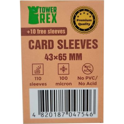 Протектор для карт Tower Rex 43 х 65 мм, 100 мкм, Mini Chimera, 110 шт. (PREMIUM) (6249)