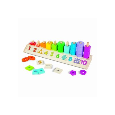 Розвиваюча іграшка Melissa&Doug Дерев'яний сортувальник Колір, форма, рахунок (MD19275)