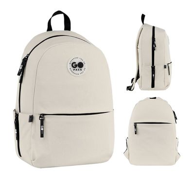 Рюкзак шкільний GoPack Education Teens 188M-1 бежевий (GO26-188M-1)