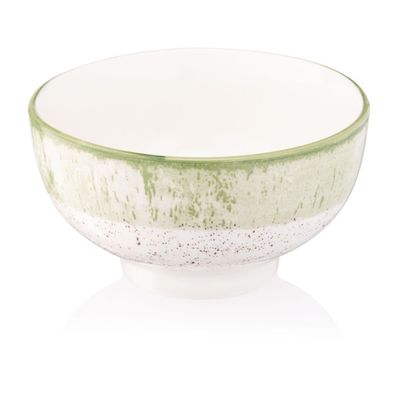 Салатник Ardesto Siena 11.5см, порцеляна, біло-зелений (AR2914SWG)