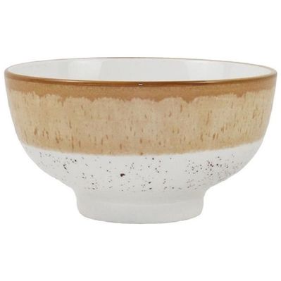 Салатник Ardesto Siena 340мл, 11.5см, порцеляна, біло-жовтий (AR2914SBG)