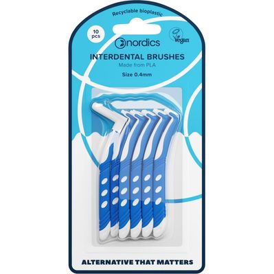 Щітки для міжзубних проміжків Nordics L-подібні PLA 0.4 мм 10 шт. (3800500324104)