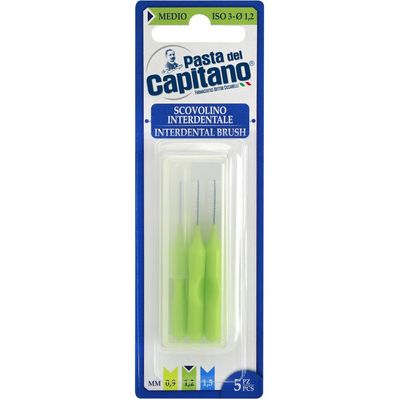 Щітки для міжзубних проміжків Pasta del Capitano Interdental Brush Medium 1.2 мм 5 шт. (8002140033919)