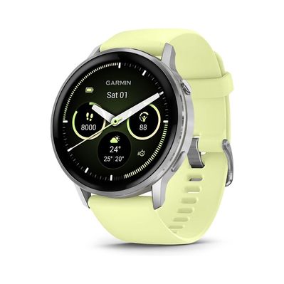 Смарт-годинник Garmin Venu 4 (45mm), Gray w/ Silver + Citron, GPS смарт-годинник (010-03014-02)