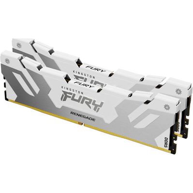 Модуль пам'яті для комп'ютера DDR5 48GB (2x24GB) 8000 MHz Renegade White/Silver Kingston Fury (ex.HyperX) (KF580C38RWK2-48)