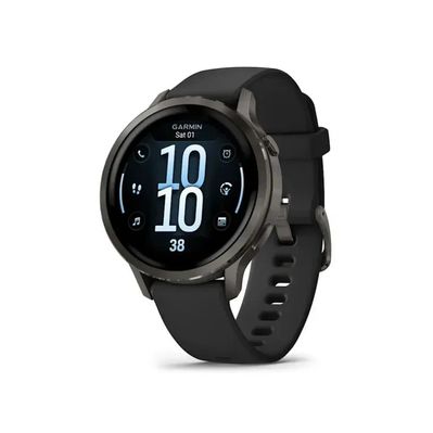 Смарт-годинник Garmin Venu 4 (41mm), Black w/ Slate + Black, GPS смарт-годинник (010-03013-02)