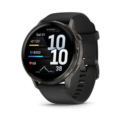 Смарт-годинник Garmin Venu 4 (45mm), Black w/ Slate + Black, GPS смарт-годинник (010-03014-00)
