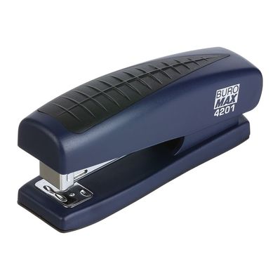 Степлер Buromax пластиковий, 20 аркушів, (скоби №24;26), 123 х 36 х 52 мм, синій (BM.4201-02)