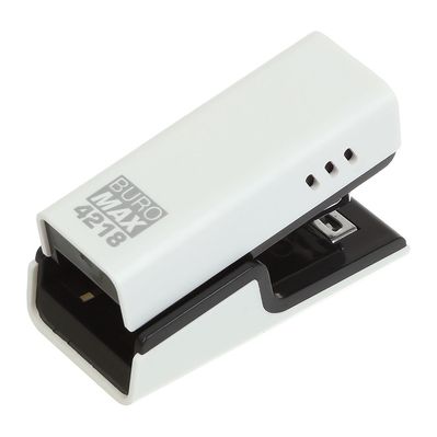 Степлер Buromax пластиковий МІНІ, 20 аркушів, (скоби №24; 26), 67,4 х 32,2 х 43,1 мм, білий (BM.4218-12)