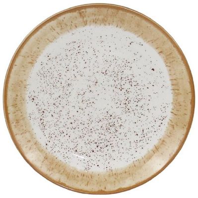 Тарілка Ardesto Siena, 19см, порцеляна, біло-жовтий (AR2919SBG)