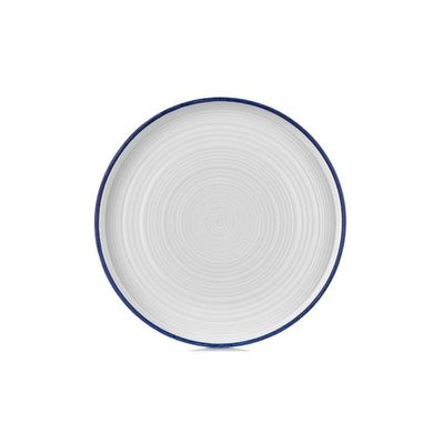 Тарілка By Bone серія "Helix" декор "Navy Blue" рельєфна з бортом 90° 27 см (HL-NBL-27-DZ)