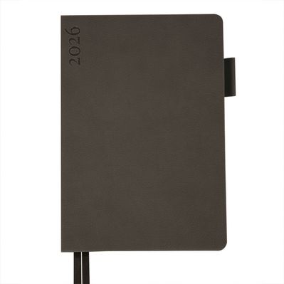 Тижневик Leo planner А5 датований 2026 "Binario", м'який, графіт, 368 сторінок (252640)