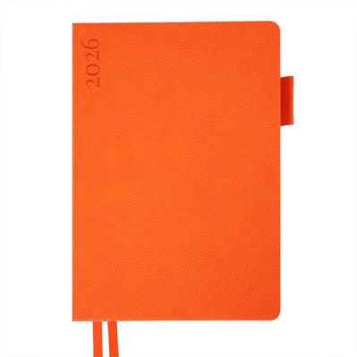 Тижневик Leo planner А5 датований 2026 "Binario", м'який, помаранчевий, 368 сторінок (252641)