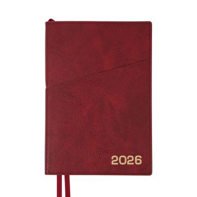 Тижневик Leo planner А5 датований 2026 "Credo", інтегральний, бордовий, 368 сторінок (252645)