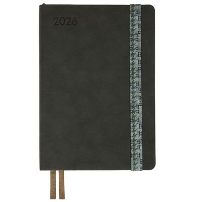 Тижневик Leo planner А5 датований 2026 "Polo", м‘який, графітовий, 368 сторінок (252694)