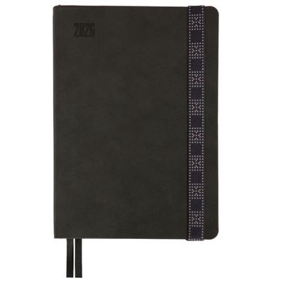 Тижневик Leo planner А5 датований 2026 "Voyage", м‘який, графітовий, 368 сторінок (252695)