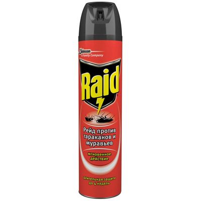 Аерозоль від комах Raid проти тарганів та мурах 300 мл (5000204545609)
