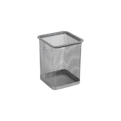 Підставка для ручок Axent square 80х80х100мм, wire mesh, silver (2111-03-A)