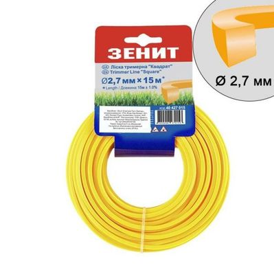 Жилка косильна Зеніт плетена "Квадрат" 2,7 мм х 15 м (40427015)
