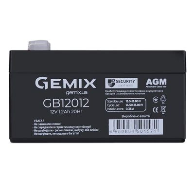 Батарея до ДБЖ Gemix GB 12В 1.2 Ач (GB12012)