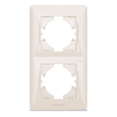 Рамка Videx BINERA кремова 2 пости (VF-BNFR2V-CR)