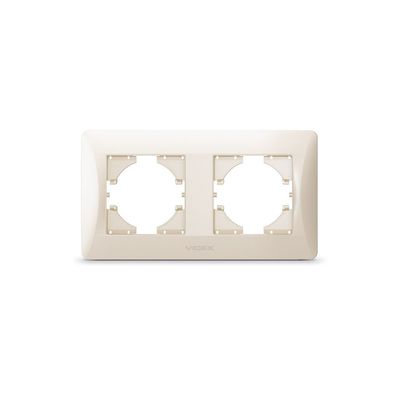 Рамка Videx BINERA кремова 2 пости (VF-BNFR2H-CR)