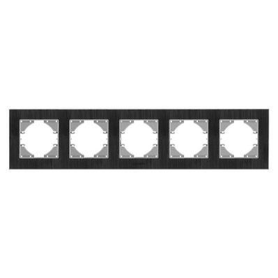 Рамка Videx BINERA чорний алюміній 5 поста (VF-BNFRA5H-B)