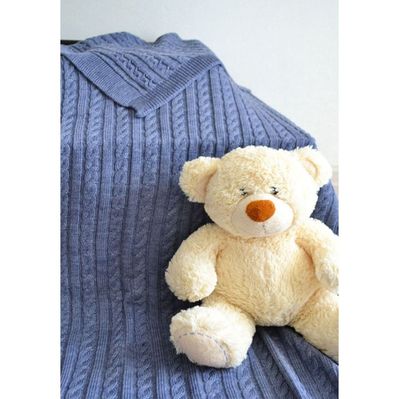 Плед Прованс Soft коси Синій меланж 220х240 см (13910)