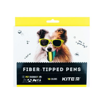 Фломастери Kite Dogs, 18 кольорів (K22-448)