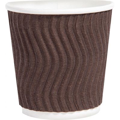 Стакани одноразові PRO service паперові Riple Коричневі 110 мл 20 шт. (4823071634983)
