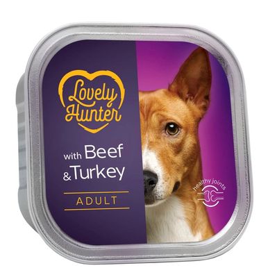 Вологий корм для собак Lovely Hunter Adult Beef and Turkey 150 г (LHU45446)