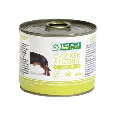 Консерви для собак Nature's Protection Adult Chicken&Turkey 400 г (KIK24630)