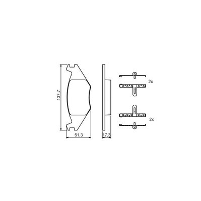 Гальмівні колодки Bosch 0 986 468 890