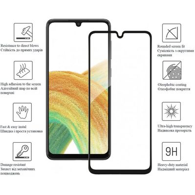 Стекло защитное Drobak Samsung Galaxy A23 Black Frame A+ (444462)