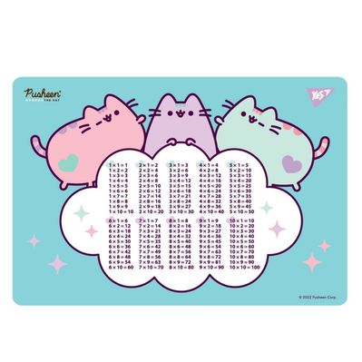 Підкладка настільна Yes Pusheen таблиця множення (492046)