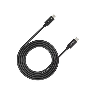 Дата кабель USB-C to USB-C 2.0m UC-42 5A 240W(ERP) E-MARK,black Canyon (CNS-USBC42B)
