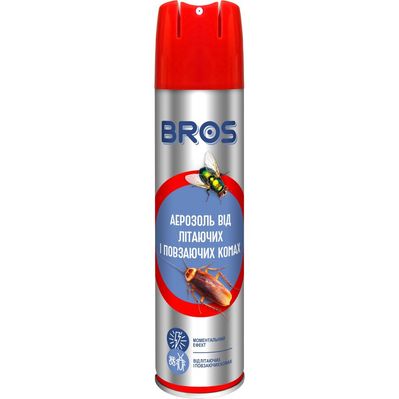 Аерозоль від комах Bros від літаючих і повзаючих комах 400 мл (5904517067929/5904517045941)