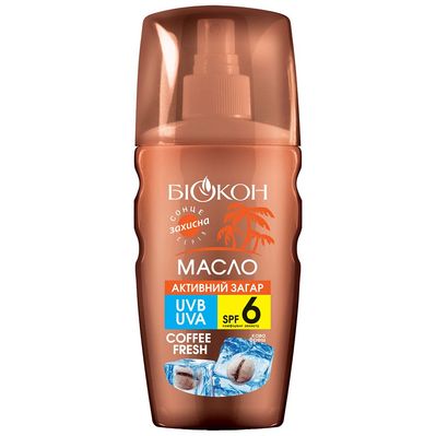 Засіб для засмаги Біокон Олія Активна засмага Кава фреш SPF-6 160 мл (4820160039759)