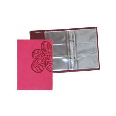 Візитниця Optima на 90 візиток Vivella Квітка, рожева (O36024-09)