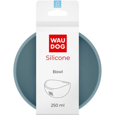 Посуд для котів WAUDOG Silicone Миска 250 мл сіра (508111)