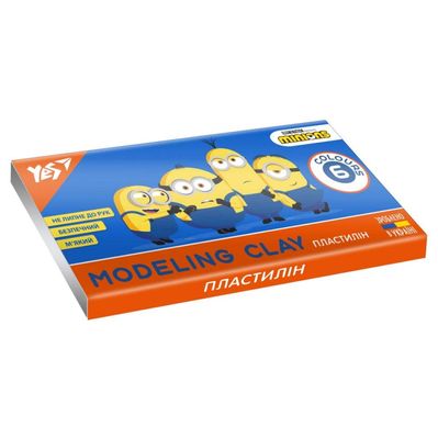 Пластилін Yes Minions 6 кольорів 120 г (540629)
