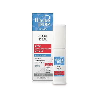 Крем для обличчя Біокон Hirudo Derm Extra Dry Aqua Ideal Зволожувальний денний 50 мл (4820008319036)