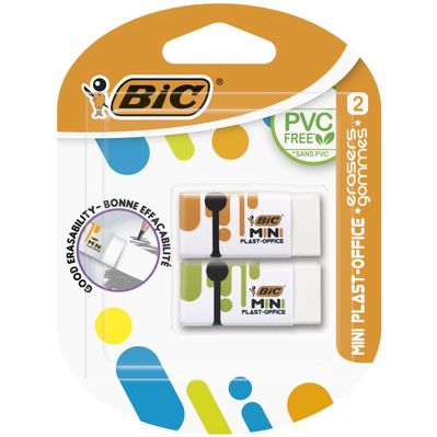 Гумка Bic Plast Office Mini, 2 шт в блістері (bc927858)
