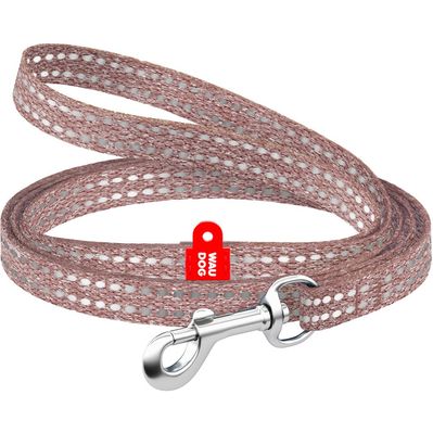 Повідок для котів WAUDOG Re-cotton світловідбивний XS 200х1 см коричневий (16446)