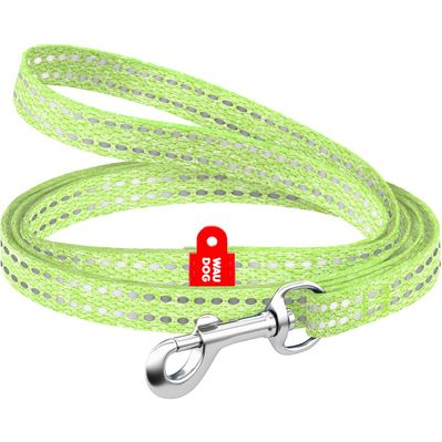 Повідок для котів WAUDOG Re-cotton світловідбивний XS 200х1 см салатовий (16445)