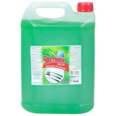 Засіб для ручного миття посуду Чистюня Зелене яблуко 5 л (4820168430077)