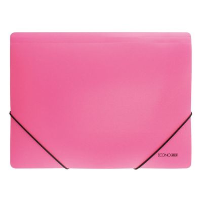 Папка на резинках Economix А4 фактура "помаранч", рожева (E31633-09)