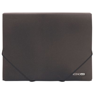 Папка на резинках Economix А4 фактура "помаранч", чорна (E31601-51)