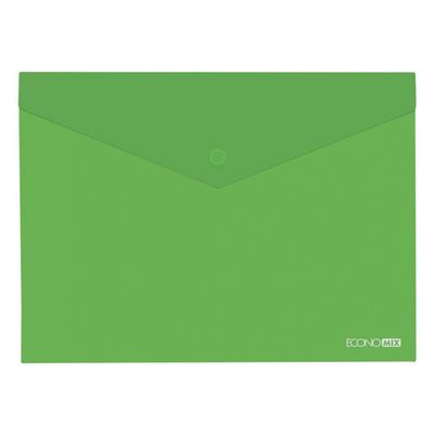 Папка - конверт Economix В5 180 мкм прозора, фактура "глянець", зелена (E31302-04)