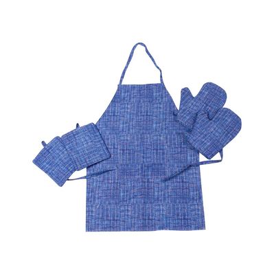 Фартух MirSon Набір №209 - Blue binding дві прихватки + дві рукавички-прихватки + фартух (2200006754121)
